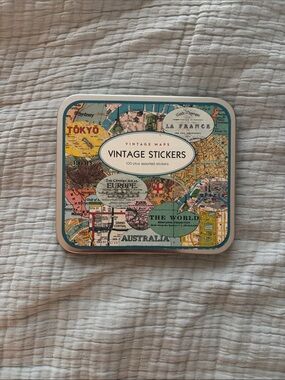 Set of 24 Sheets of Vintage Travel Stickers
